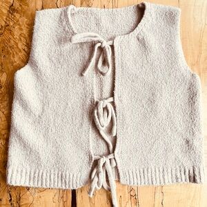 Women's Cream Sweater Vest
